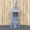 Product image 4 of the product “Japanese style Garden Lantern, made from Andesit Stone. Multipart. 80 cm Height, Roof is 40 cm width. ”